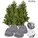 Royal Gardineer 4er Set Thermo-Topfschutz für Pflanzen,40x40cm,mit Drainage,anthrazit Royal Gardineer Thermo-Topfschutze für Kübelpflanzen