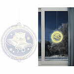 Lunartec Weihnachtliches Fenster-Licht mit Glocken-Motiv, 26 LEDs, Ø 16 cm Lunartec LED-Weihnachts-Dekorationen