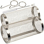 Rosenstein & Söhne 2er-Set Grillkörbe aus Edelstahl, stapelbar, Versandrückläufer Rosenstein & Söhne Grillkörbe