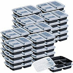 Rosenstein & Söhne 42er-Set Lebensmittel-Boxen mit je 3 Trennfächern und Deckeln, 850 ml Rosenstein & Söhne Lunchbox-Sets