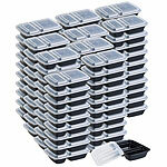 Rosenstein & Söhne 100er-Set Lebensmittel-Boxen mit 2 Fächern und Deckeln, 700 ml Rosenstein & Söhne Lunchbox-Sets