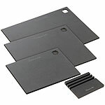 Rosenstein & Söhne 3er-Set Holzfaser-Schneidebretter mit Ständer, Brett-Größen S, M und L Rosenstein & Söhne Holzfaser-Schneidebretter, spülmaschinenfest 