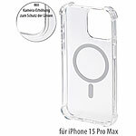 Xcase Transparente MagSafe-Hybrid-Hülle für iPhone 15 Pro Max, Polycarbonat Xcase Transparente MagSafe-Hybrid-Hüllen für iPhone 15