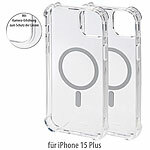 Xcase 2er Set Transparente iPhone 15 Plus MagSafe Hybrid Hülle Xcase