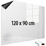 infactory Magnetische Whiteboard-Folie, selbstklebend, 4 Marker, 120 x 90 cm infactory Magnetische Whiteboard-Folien