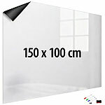 infactory Magnetische Whiteboard-Folie, selbstklebend, 4 Marker, 150 x 100 cm infactory Magnetische Whiteboard-Folien