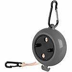 PEARL 4er-Set Ausziehbare Wäscheleine mit Kurbel, 20 Wäscheklammern, 10 m PEARL Camping-Wäscheleinen mit Kurbel und Wäscheklammern
