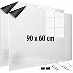 infactory 2er-Set Whiteboard-Folien, selbstklebend, 4 Marker, 90 x 60 cm infactory Magnetische Whiteboard-Folien