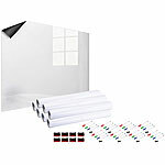 infactory 8er-Set Whiteboard-Folien, selbstklebend, 4 Marker, 90 x 60 cm infactory Magnetische Whiteboard-Folien