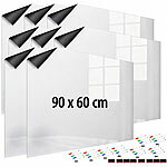 infactory 8er-Set Whiteboard-Folien, selbstklebend, 4 Marker, 90 x 60 cm infactory Magnetische Whiteboard-Folien