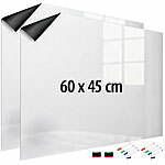 infactory 2er-Set magnetische Whiteboard-Folien, selbstklebend, Marker, 60x45 cm infactory Magnetische Whiteboard-Folien