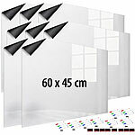 infactory 8er-Set magnetische Whiteboard-Folien, selbstklebend, Marker, 60x45 cm infactory Magnetische Whiteboard-Folien