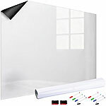infactory 2er-Set magnetische Whiteboard-Folien,100x60cm,selbstklebend,4 Marker infactory Magnetische Whiteboard-Folien
