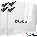 infactory 4er-Set magnetische Whiteboard-Folien,100x60cm,selbstklebend,4 Marker infactory Magnetische Whiteboard-Folien