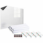 infactory 8er-Set magnetische Whiteboard-Folien,100x60cm,selbstklebend,4 Marker infactory Magnetische Whiteboard-Folien