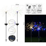 Lunartec Garten-Solar-Lichtdeko mit Feuerwerk-Effekt, Set aus warmweiß und bunt Lunartec 