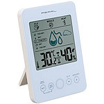 PEARL Digital-Hygro-/Thermometer mit Schimmel-Alarm & Komfort-Anzeige, weiß PEARL Hygrometer Thermometer mit Schimmel Alarm