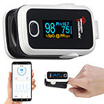 newgen medicals Medizinischer Finger-Pulsoximeter mit OLED-Farbdisplay, Bluetooth, App newgen medicals