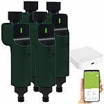 Royal Gardineer 4 Bewässerungsventile mit Sprach-Steuerung inklusive ZigBee-Gateway Royal Gardineer Bewässerungsventile mit ZigBee-WLAN-Gateway