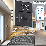 revolt WLAN-Fußbodenheizung-Thermostat mit App und Sprachsteuerung, schwarz revolt WLAN-Raumthermostat