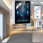 revolt WLAN-Fußbodenheizung-Thermostat mit Touchdisplay, Feinstaub-Anzeige revolt WLAN-Raumthermostate