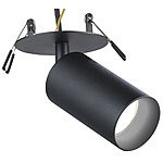 Luminea WLAN-LED-Spot mit schwenkbarer Alu-Wand- & Deckenhalterung, schwarz Luminea