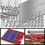 revolt 102-teiliges Dachmontage-Set für 6 Solarmodule, flexibel revolt Dach-Montage-Sets für Solarpanel
