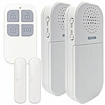 VisorTech Mini-Alarmanlage & Türklingel mit 2 Fenster-/Tür-Sensoren, 130 dB VisorTech Mini-Alarmanlagen mit Klingel- und Erinnerungs-Funktion