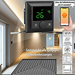 revolt WLAN-Fußbodenheizungs-Thermostat mit Sprachsteuerung und App, schwarz revolt WLAN-Raumthermostate