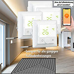 revolt 4er-Set WLAN-Fußbodenheizungs-Thermostat. Sprachsteuerung, App, weiß revolt 