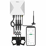 Luminea Home Control Smarter 3-Phasen-WLAN-Stromzähler, Versandrückläufer Luminea Home Control 3-Phasen-WLAN-Stromzähler und Echtzeit-Energiemonitore