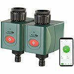 Royal Gardineer 2er-Set WLAN-Bewässerungscomputer mit Ventil, App-Wetterdatenabgleich Royal Gardineer WLAN-Bewässerungscomputer mit App