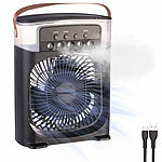 Sichler Haushaltsgeräte USB-Tischventilator mit Ultraschall-Vernebler, Versandrückläufer Sichler Haushaltsgeräte Mini-USB-Tischventilatoren mit Ultraschall-Vernebler