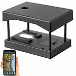 Somikon Mobiler Scanner für 35-mm-Dias und -Negative, Versandrückläufer Somikon Faltbare Smartphone-Scan-Auflagen für Dias und Negative