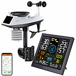 infactory WLAN-Funk-Wetterstation mit XL-Farbdisplay, App, Weather Underground infactory Funk-Wetterstationen mit Farbdisplay, Außen-Multisensor, WLAN und App