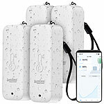 Luminea Home Control 4er-Set Thermometer & Hygrometer mit Bluetooth & App, wetterfest, IP65 Luminea Home Control Thermometer & Hygrometer mit Bluetooth und App, wetterfest