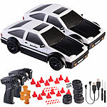 Simulus 2er-Set ferngesteuerte Drift-Sportwagen, schwarz/silber Simulus Ferngesteuerte Drift- und Rennautos