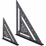 AGT 2er-Set Zimmermannswinkel, 18 cm und 30 cm, metrische Skala, Aluminium AGT Zimmermannswinkel mit metrischen Skalen, Aluminium