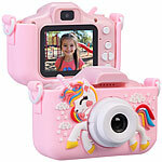 Playtastic 2er-Set Selfie-Kinderkameras, 2''-IPS-Display, 1080p, rosa/blaue Hülle Playtastic Kinder-Digitalkameras