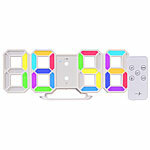 Lunartec Digitale USB-LED-Tisch- & Wanduhr, große 7-Segment-Ziffern, Wecker,RGB Lunartec 3D-Wand- und Tischuhren mit 7-Segment-LED-Anzeige, RGB-LEDs und Wecker
