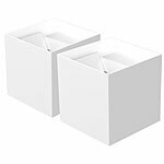 Luminea 2er-Set Outdoor-LED-Wandleuchte mit austauschbarer G9-LED, IP54, weiß Luminea LED-Wandleuchten mit einstellbarem Abstrahlwinkel und austauschbarem LED-Leuchtmittel