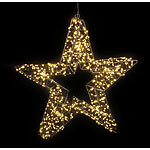 Lunartec 3D-LED-Lichterstern, Firework-Effekt, 960 LEDs, warmweiß, IP44, 38 cm Lunartec LED-Lichtersterne für innen und außen