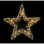 Lunartec 3D-LED-Lichterstern, Firework-Effekt, 1.440 LEDs, warmweiß, IP44, 50cm Lunartec LED-Lichtersterne für innen und außen