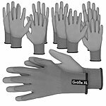 AGT 12 Paar Arbeitshandschuhe, PU-beschichtet, Größe XL/10 AGT PU-beschichtete Arbeitshandschuhe 