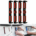 Lescars Rahmenlose Universal-Kfz-Kennzeichenhalter, Set für vorne und hinten Lescars Rahmenlose Kfz-Kennzeichenhalter 