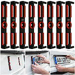 Lescars 2er-Set Rahmenlose Universal-Kfz-Kennzeichenhalter, für vorne & hinten Lescars Rahmenlose Kfz-Kennzeichenhalter 