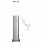 Lunartec Standleuchte mit Bewegungssensor, IP44, inkl. 3 LED-Lampen Lunartec Spritzwassergeschützte Außen-Standleuchten mit E27-Sockel und Bewegungssensor