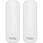 Luminea Home Control 2er-Set Temperatur- & Luftfeuchtigkeitssensoren für Station TLS-100 Luminea Home Control WLAN-Temperatur- und Luftfeuchtigkeits-Sets mit Display, Sensoren & App