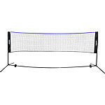PEARL sports 2er-Set Badminton- & Volleyballnetze mit Gestell, 3m, höhenverstellbar PEARL sports Badminton- & Volleyballnetze mit Gestell