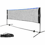 PEARL sports Badminton- & Volleyballnetz mit Gestell, 3 m Breite, höhenverstellbar PEARL sports Badminton- & Volleyballnetze mit Gestell 